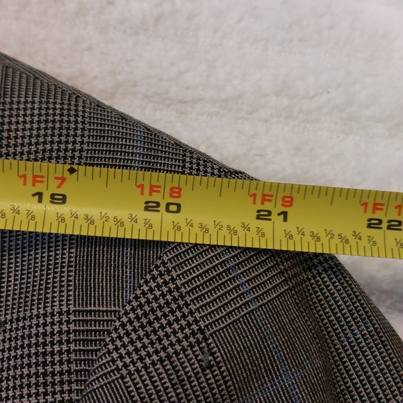 Brooks Brothers Blazer Sport Coat Glen Check 46 L Wool USA Black White Blue READ - Picture 9 of 12